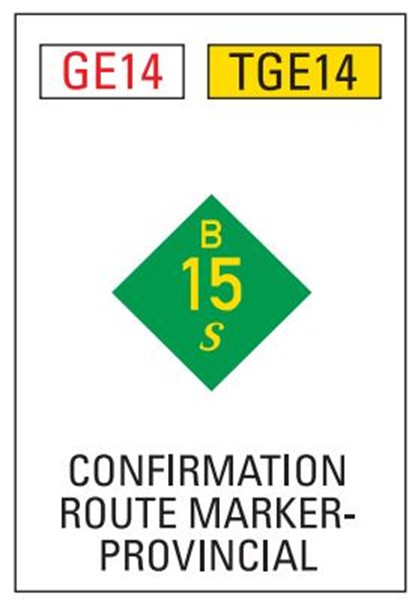 On numbered provincial routes