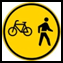 Cyclists and pedestrians only (R112, R113, R114, R115, TR112, TR113, TR114