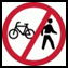 Pedal cycles and pedestrians prohibited