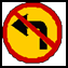 Left turn ahead prohibited